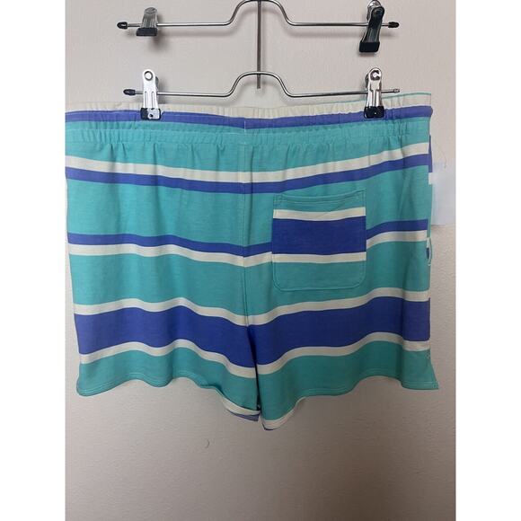 Wildfox Blue Striped Sweatshirt & Short Lounge Set Women’s Size Large - Picture 10 of 10